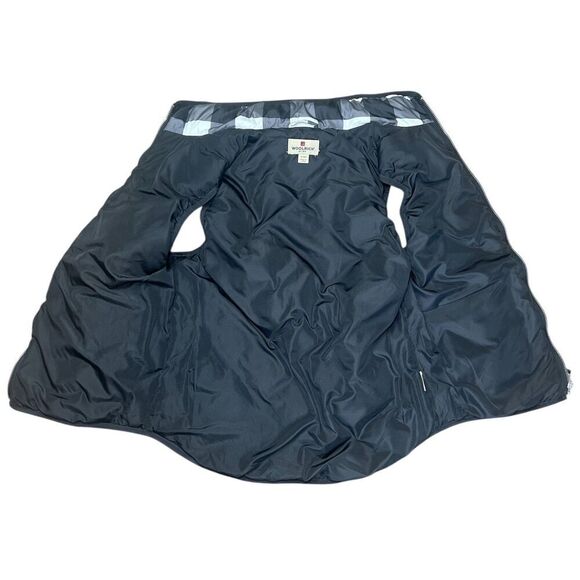 Woolrich Black and White Cabincore, Outdoor, Buffalo Plaid Puffer Vest Sz: S - Picture 3 of 5